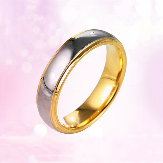 Two-tone tungsten steel ring