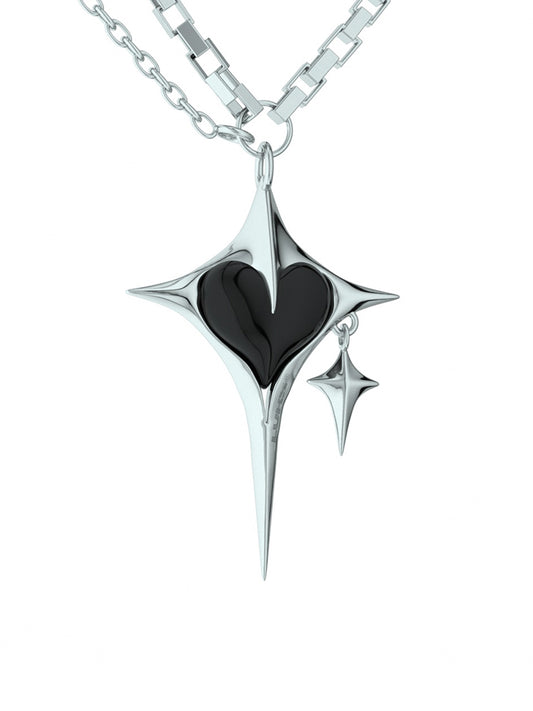 Heart-shaped necklace - trendy and cool