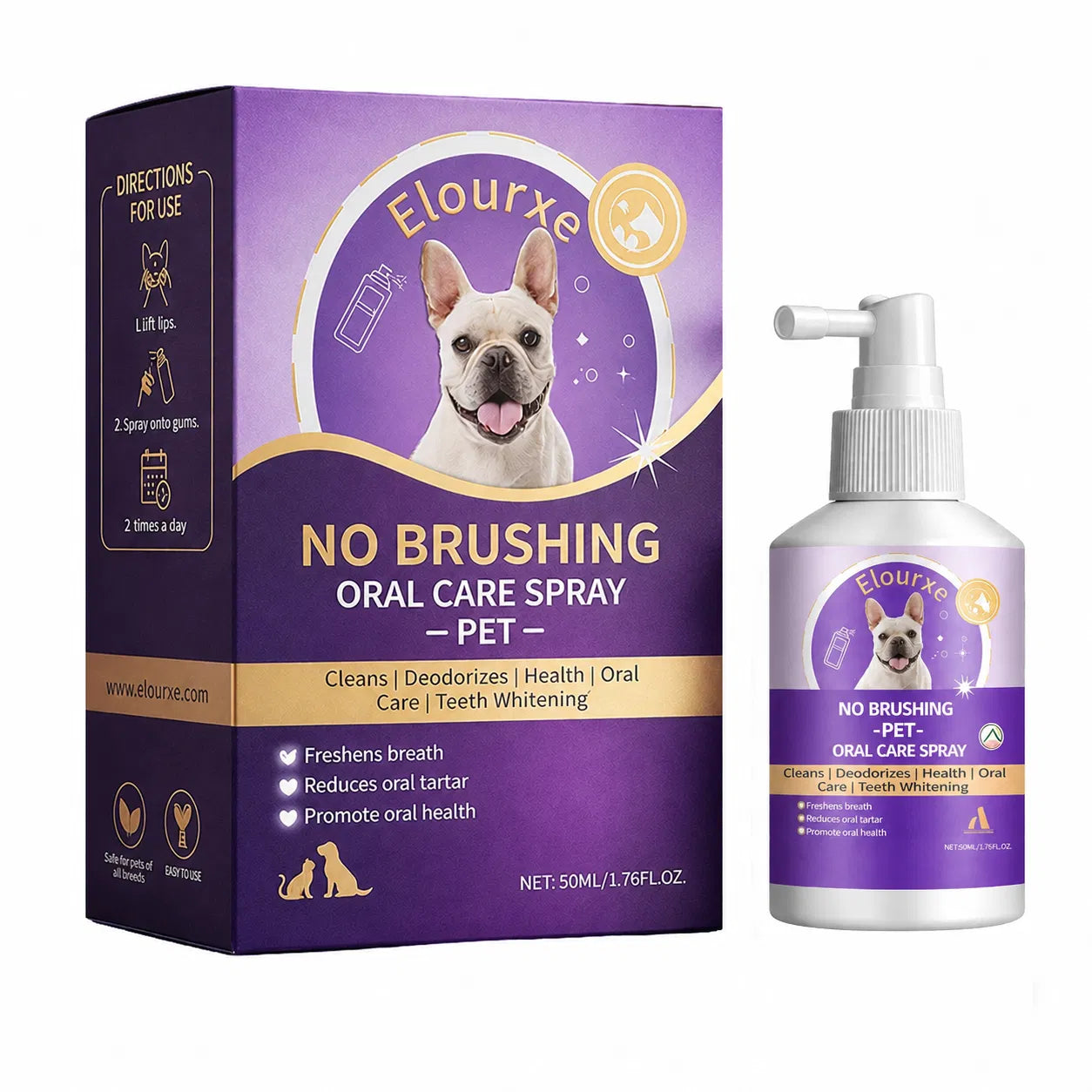 Elourxe™ 🍃No-Brushing Oral Care Spray for Dogs & Cats